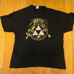 Vintage Zelda Triforce Gauntlet T Shirt Y2K Video Game Tee 00s Nintendo XL